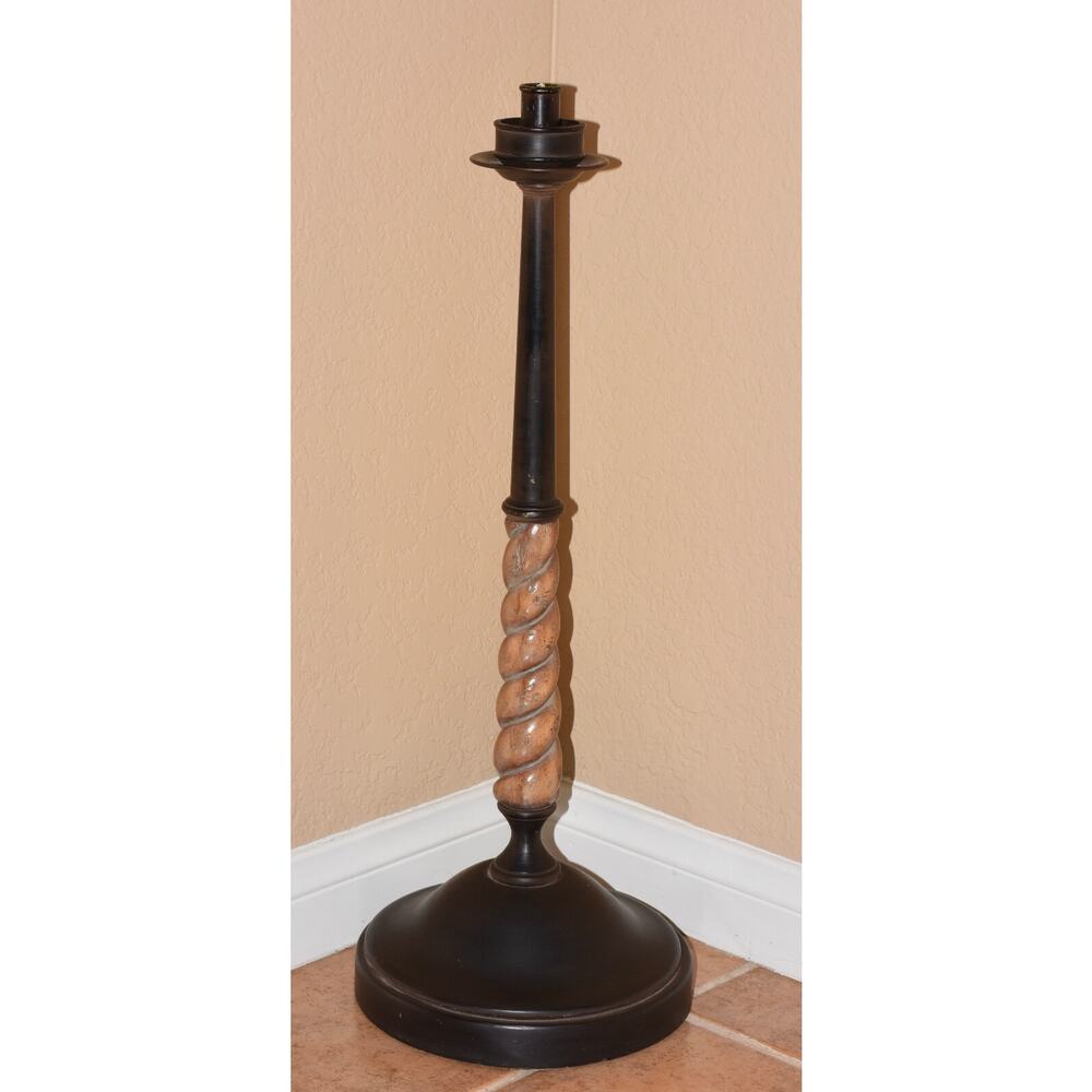 KREISS Architectural Bronze & Barley Twist 27" Stem Designer Candlestick Holder